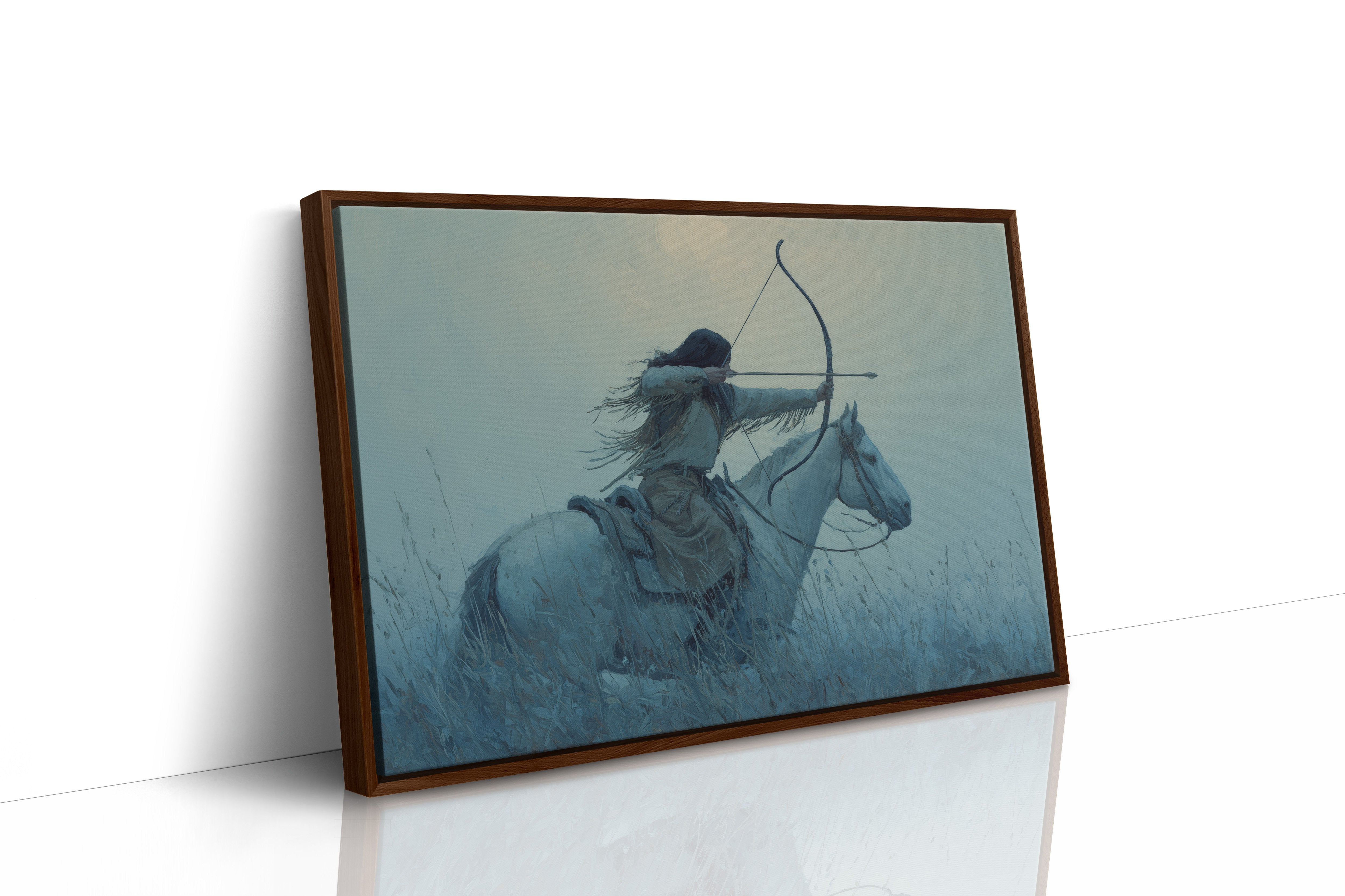 Archer Rides Through Morning Mist