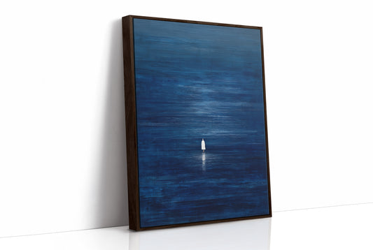Solitary Pilgrim Across Midnight Waters