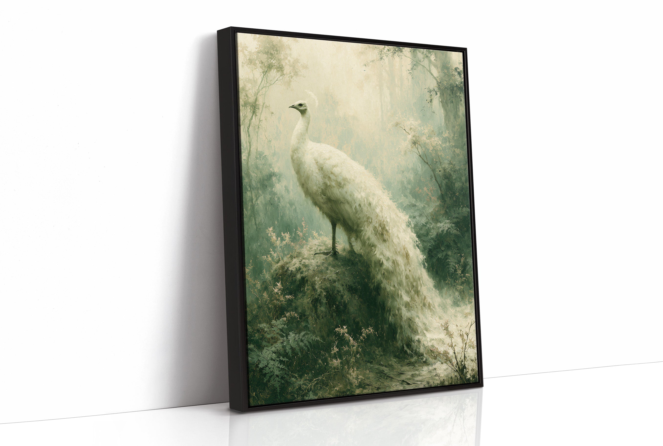 White Peacock in the Mist