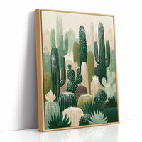 Spiny Sanctuary: Detailed Cactus Collage