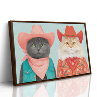 Cowboy Cats Ride At Dawn