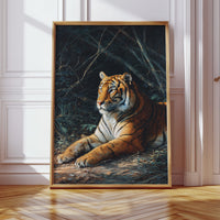 Regal Tiger Against Midnight Marble