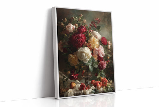 Peonies Bloom Against Velvet Darkness
