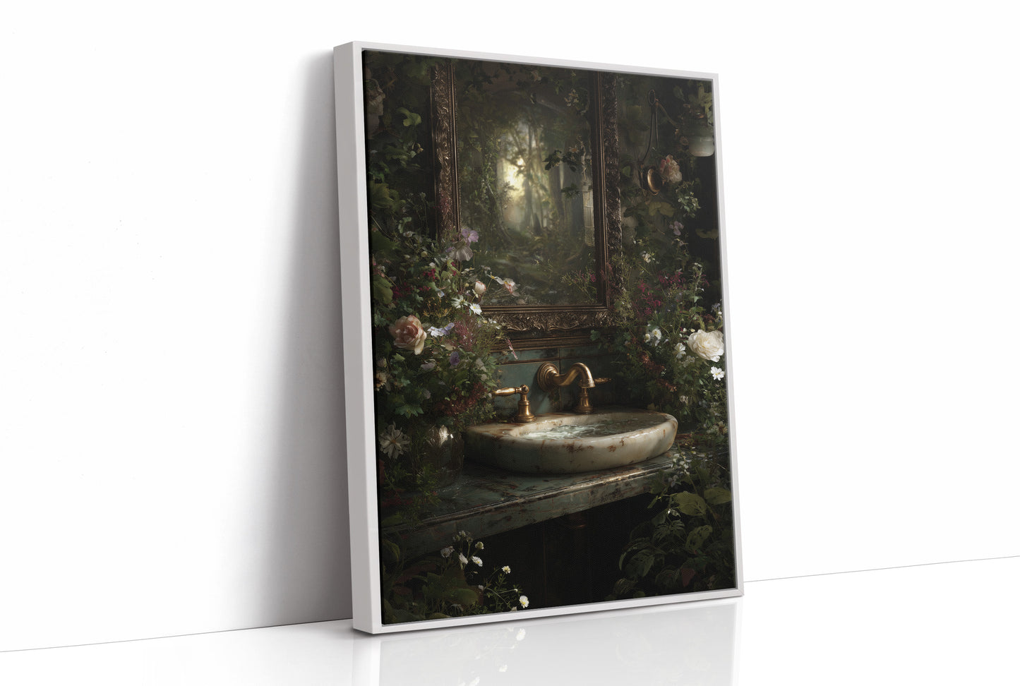 Secret Garden Behind Marble Sink