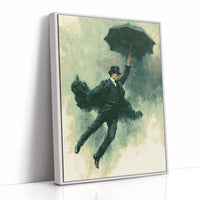 The Falling Gentleman — Striding Through Storm Oil Print
