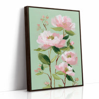 Blush Blooms on Mint