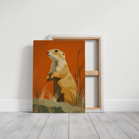 Prairie Dog Watches Autumn Unfold