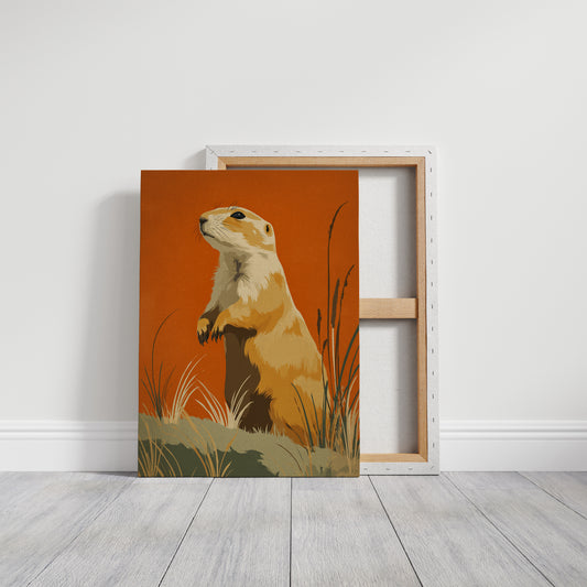 Prairie Dog Watches Autumn Unfold