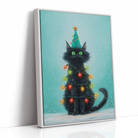Black Cat Becomes Christmas Magic