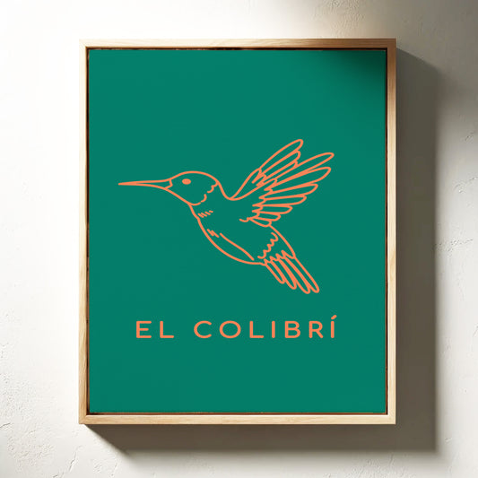 Coral Wings Dance Through Emerald Skies