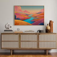 Turquoise River Cuts Through Sunset