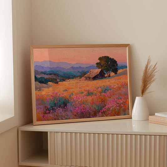 Sunset Over Fields of Gold