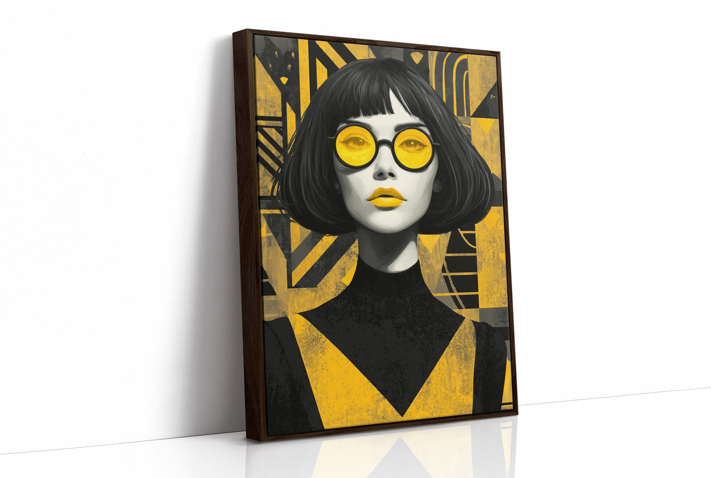 Golden Gaze in Midnight Lines