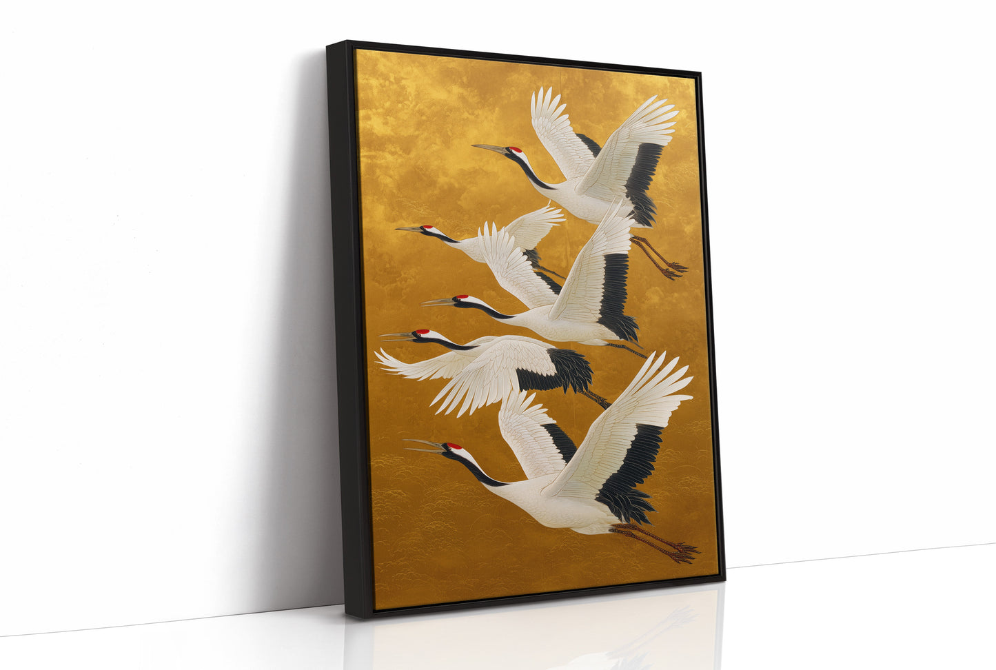 Cranes Dance In Golden Morning