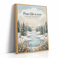 Peace Like a River: Winter Scripture Print