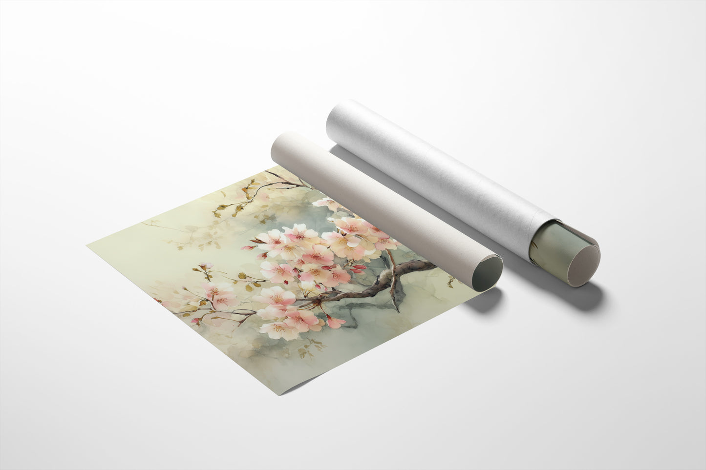 Cherry Blossoms Paint Morning Peace