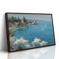 Mediterranean Sailboats on Turquoise Shores
