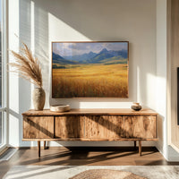 Wheat Fields Bow To Mountain Kings