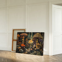 Enchanted Mushroom Forest: Mystical Fantasy Canvas Wall Art