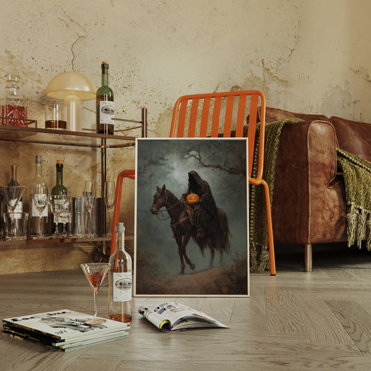 Haunting Rider Halloween Art Print - Gothic Wall Decor - Gallery Canvas image 3