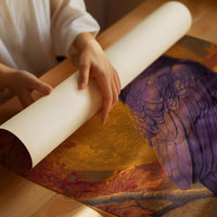 Purple Sentinel Against Autumn Moon