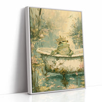 The Frog Prince's Bath — Fairy Tale Pond Painting