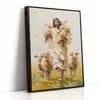 Shepherd's Embrace in Golden Fields