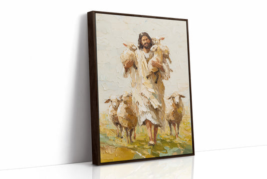 Shepherd's Embrace in Golden Fields