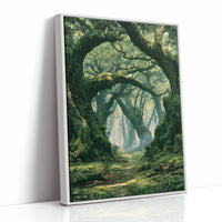 The Mossy Archway — Ancient Forest Path Painting