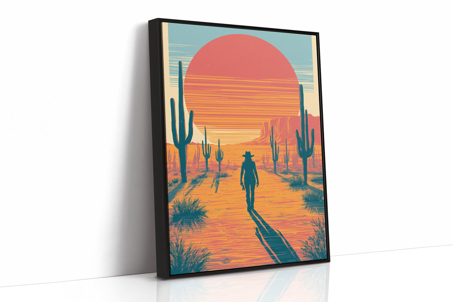 Long Shadows at Sundown: Desert Wanderer