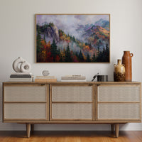 Autumn Mists Crown Mountain Peaks