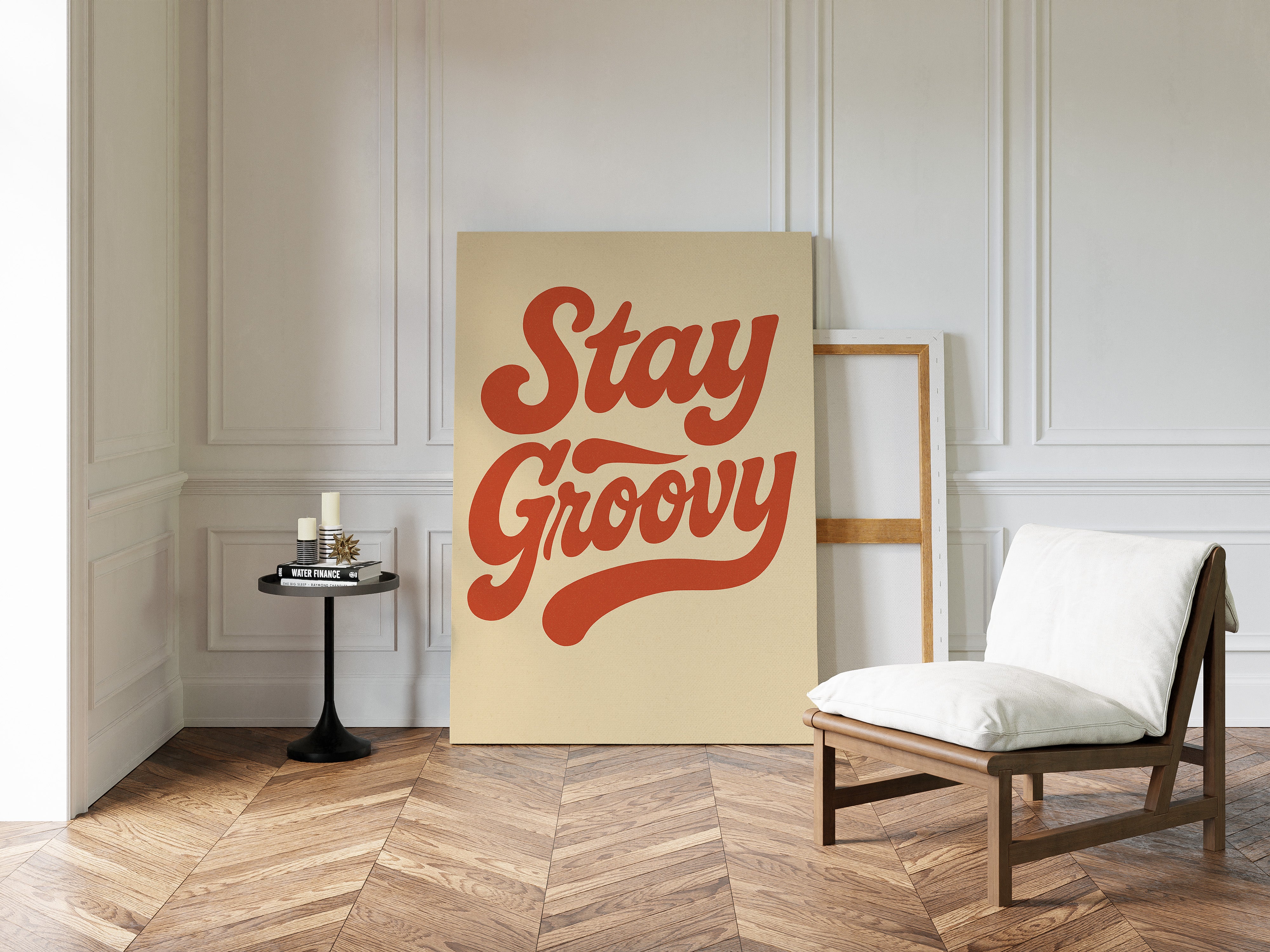 Stay Groovy Retro Typography Print
