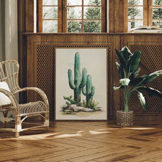 Saguaros Paint The Morning Mint