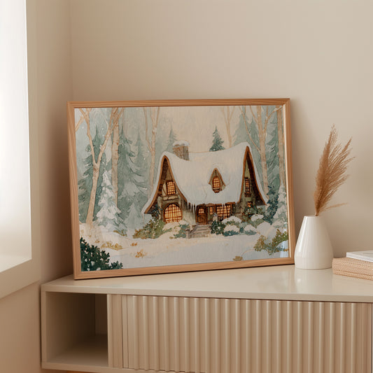 Cottage Beneath a Winter Veil