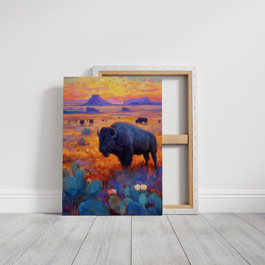 Prairie Bison Paint Golden Hours