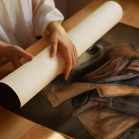 Noble Raccoon In Vintage Attire