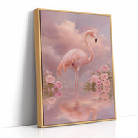 Flamingo Among the Roses