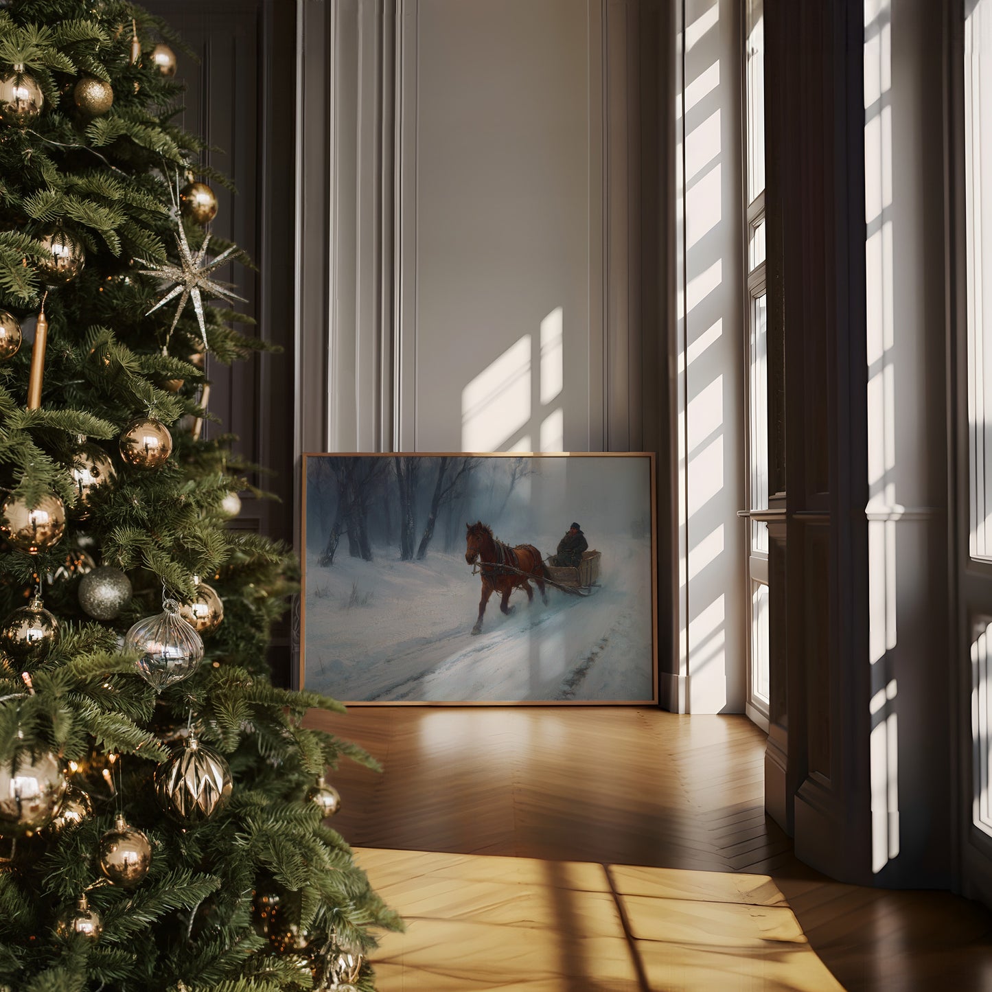 Winter's Tale Through Birch And Snow