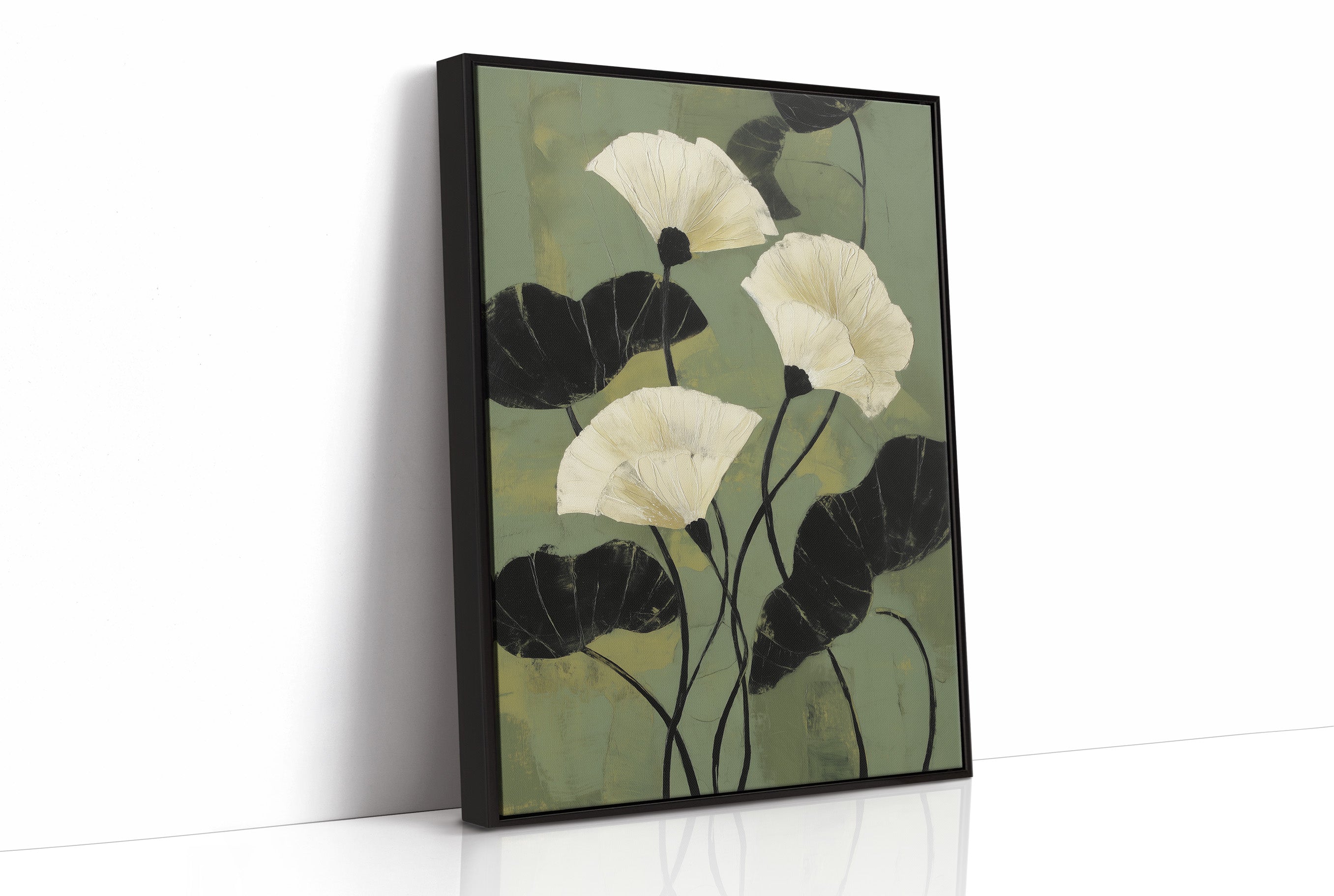 Ivory Petals Dance In Jade