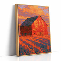 Barn Ablaze in Sunset Fire