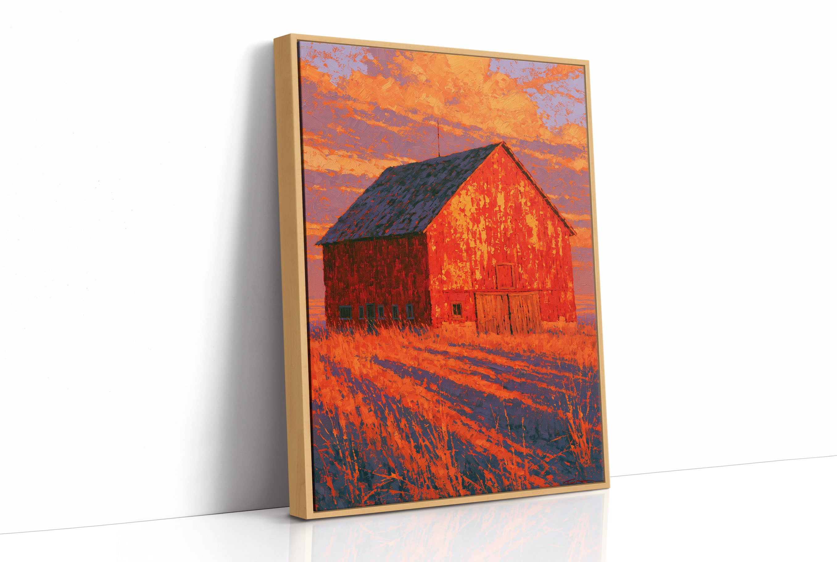 Barn Ablaze in Sunset Fire
