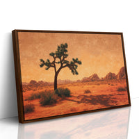 Lone Sentinel Under Amber Sky