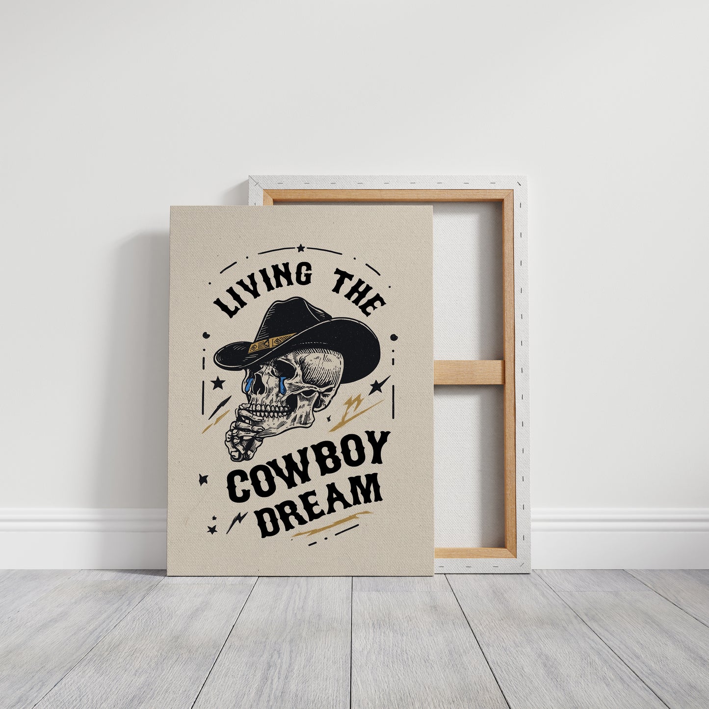 Skeleton Cowboys Toast Better Days
