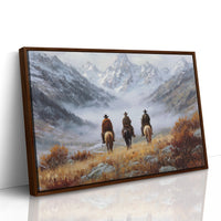 Riders Toward Misty Mountain Peaks
