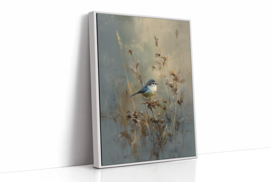 Blue Singer Among Autumn Reeds