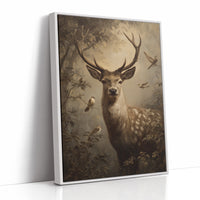 Noble Stag In Misty Forest