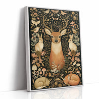 Woodland Tapestry — Blush and Gold Forest Creatures