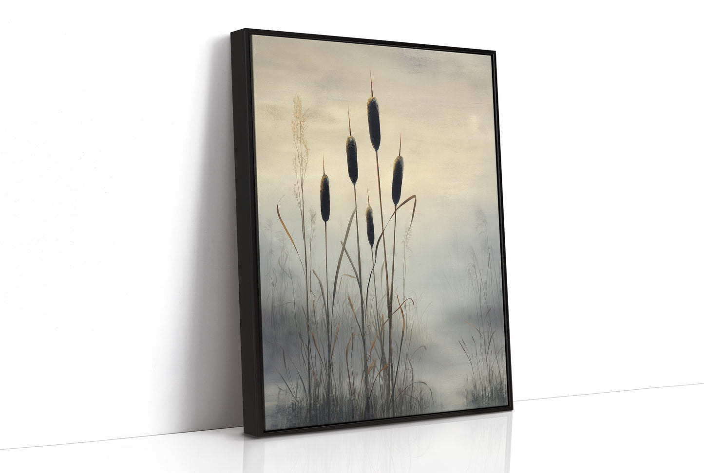 Cattails Dance Above Evening Mist