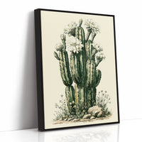 Blooming Saguaro Botanical Study