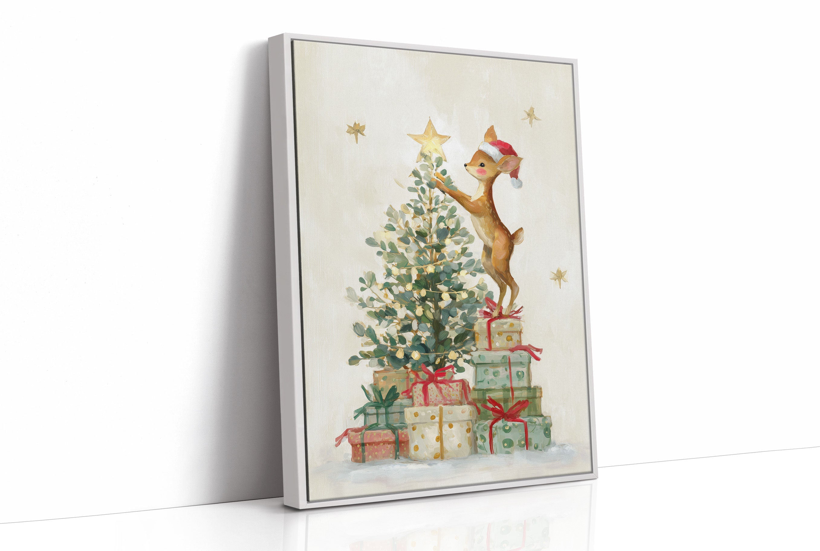 Fawn Reaches For Holiday Stars